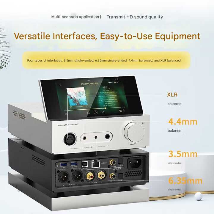 Máy nghe nhạc để bàn SHANLING EM7 All-in-One AMP/DAC Chip ES9038Pro Bộ khuếch đại tai nghe