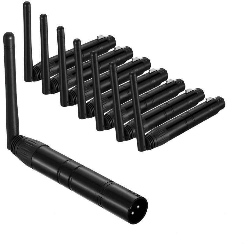 Bộ thu tín hiệu không dây dmx512 dài màu đen Bộ điều khiển dmx512 cho đèn sân khấu