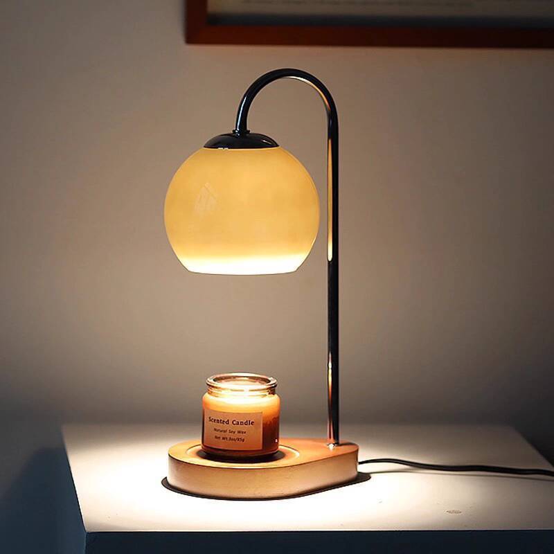 Đèn sáp thơm Vintage Cream Margiela Mason có hẹn giờ, đèn bàn đầu giường retro, không gian phòng ng