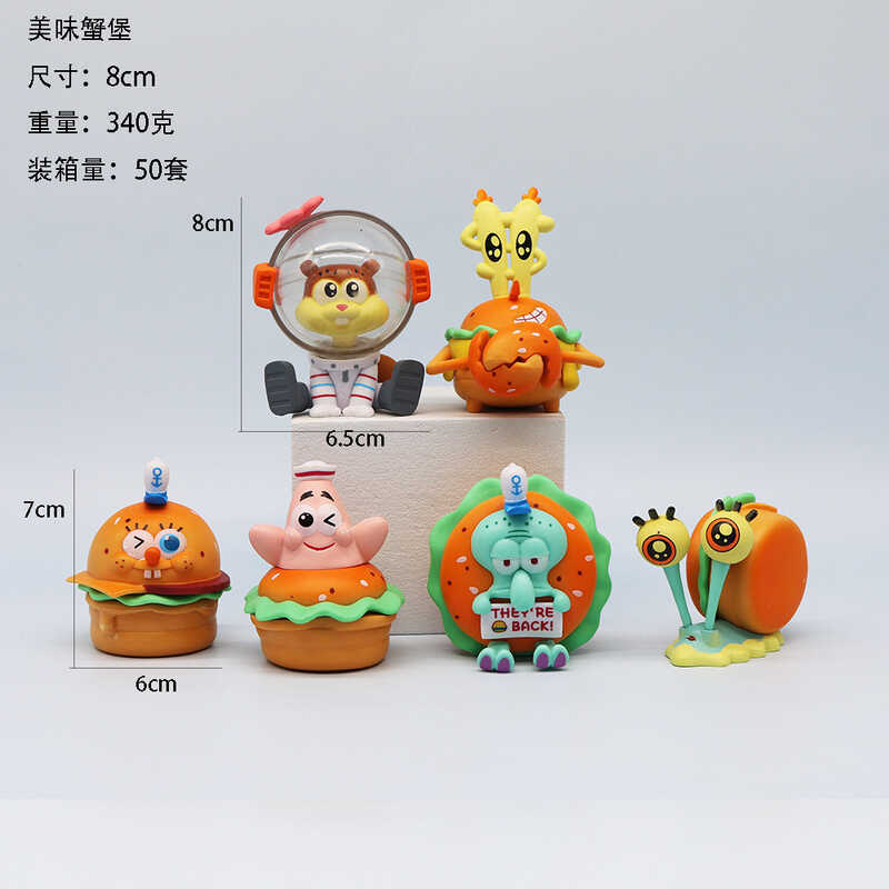 6 Lâu Đài Cua Ngon SpongeBob SquarePants Cua Lâu Đài Vua Đảng Bé Hàng Hóa Đồ Chơi Xe Trang Trí Bánh