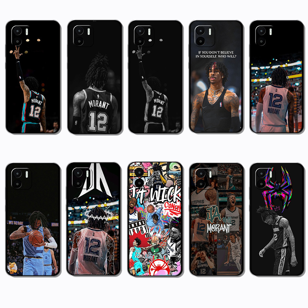 Ốp điện thoại màu đen mềm cho Xiaomi Redmi A1 A2 NG14 Ja Morant vỏ bảo vệ chống rơi