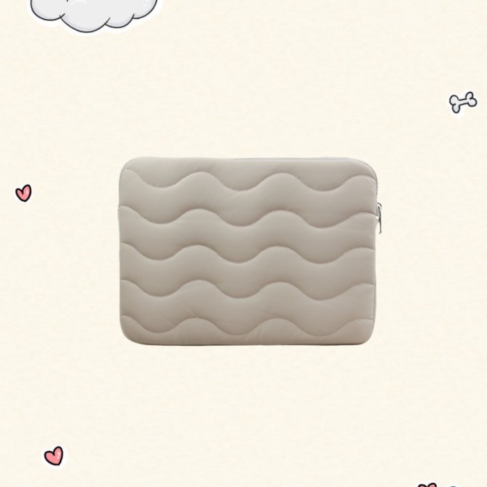 GIÀY Túi Puff Puff Puffy Airy Quilted Cotton Túi Đám Mây Túi Macbook Air Pro Túi Laptop