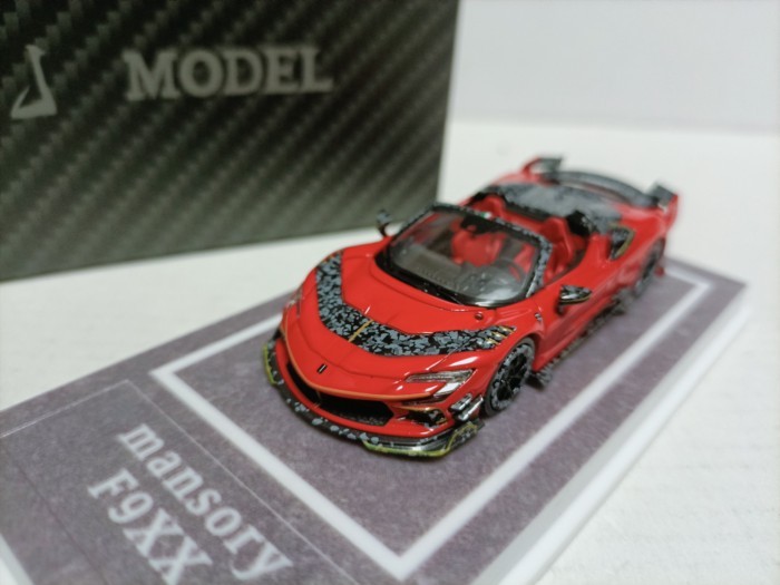 MJ 1 64 Ferrari Modified Convertible Supercar Model Mansory Ferrari F9XX Đỏ