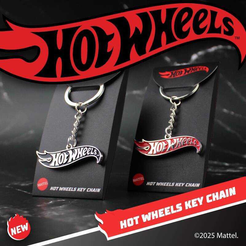 Hotwheels Hotwheels LOGO Series Xe Móc Khóa 2025 Nam Nhỏ Mặt Dây Chuyền Vòng Dây Xích
