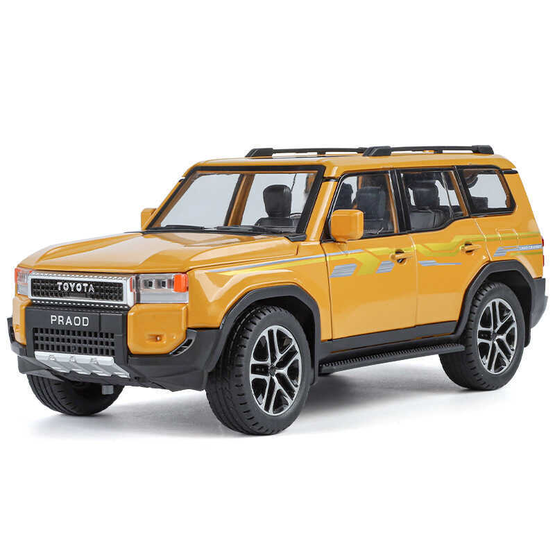 1: 24 Prado LC250 Cool Road Ze Off-Road Hợp Kim Xe Ô Tô Mô Hình Âm Thanh Và Ánh Sáng Trẻ Em Đồ Chơi 