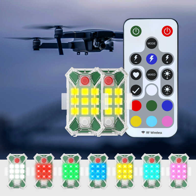 Đèn Nhấp Nháy X1 Chống Nước Ô Tô Xe Máy Đèn Cảnh Báo Điều Khiển Từ Xa Đa Chế Độ led Drone Đèn Ngoài 