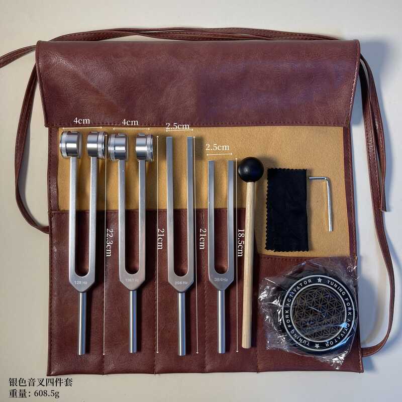 Cung cấp trực tiếp 128HZ 256HZ 528HZ 384 Bộ nĩa điều chỉnh hợp kim nhôm với công cụ lấy tai đế