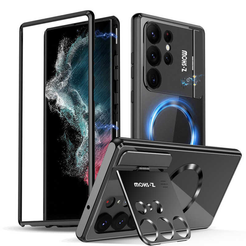 Thích hợp cho Ốp điện thoại Samsung S25 / 24Ultra Giá đỡ ống kính lật 23 / 22Ultra Vỏ bảo vệ sạc từ 