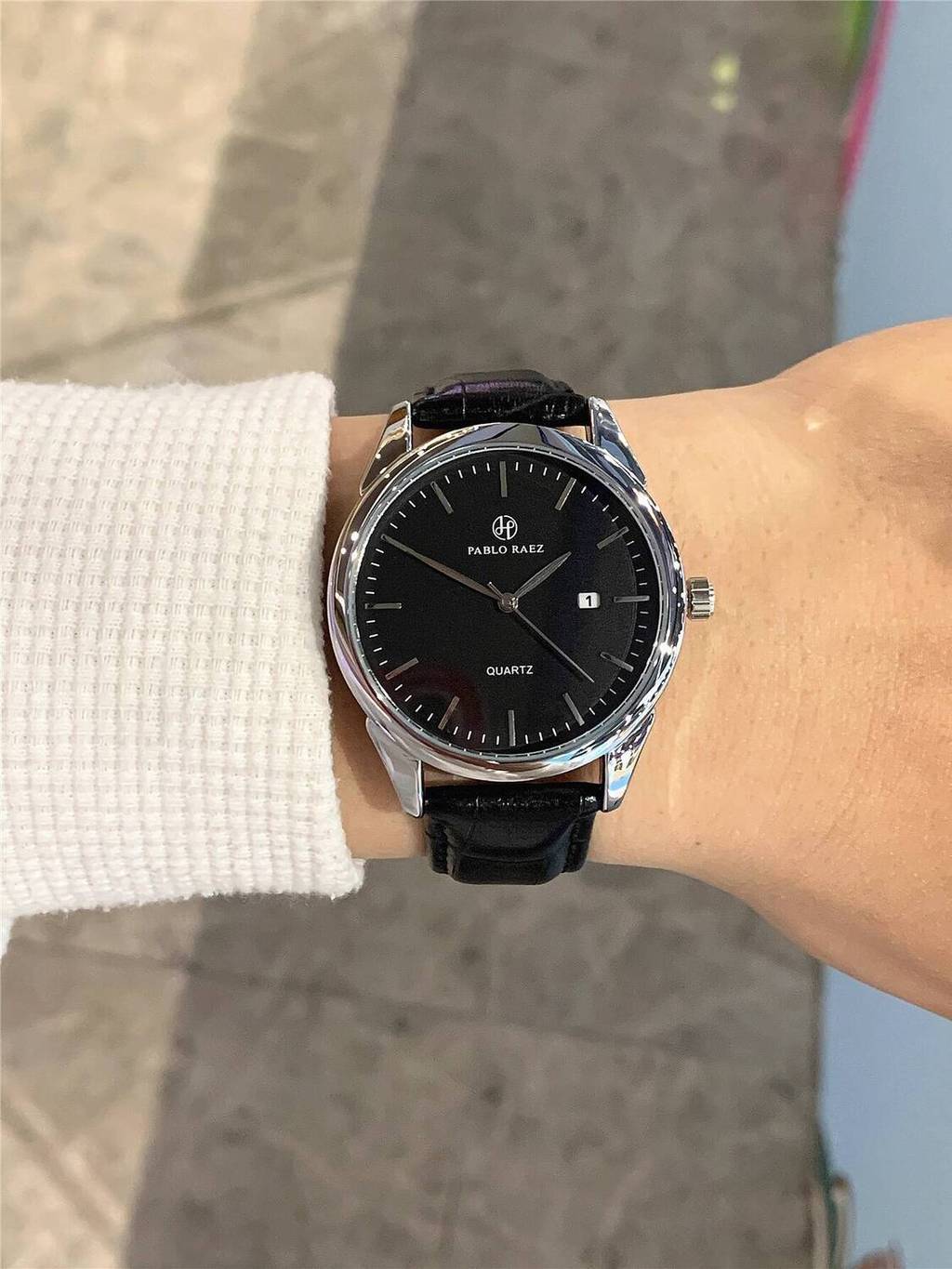 [VIP] Đồng hồ nam PABLO RAEZ Boya Series thương hiệu cao cấp, đơn giản, màu đen tinh khiết, lịch c