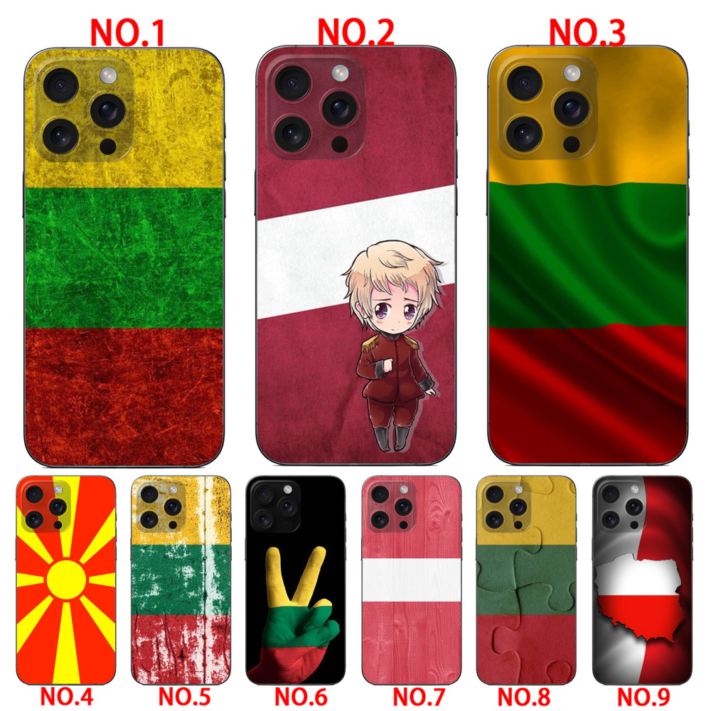 Ốp điện thoại bảo vệ cờ Latvia Lithuania cho Redmi Note 13 4G Note 13 5G Note 11 11s Note 11 pro 4G 