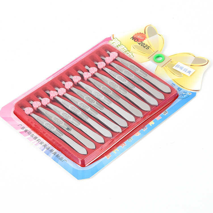 Bộ kẹp lông mày Aryan ❈ Kẹp lông mày bằng thép không gỉ xiên Bộ 12 mảnh Kẹp lông mày Kẹp tỉa lông mà