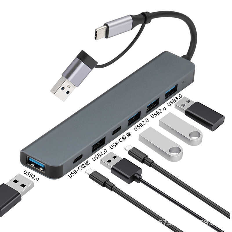 Thích hợp cho máy tính xách tay type-c One cho Seven USB Docking Station Double-Head Seven-in-One us