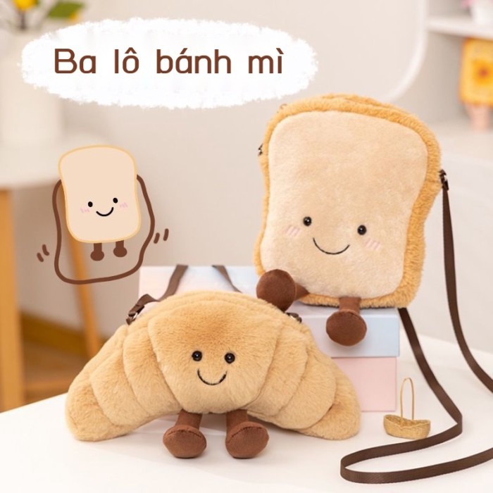 Câu Chuyện Bánh Mì Bánh Sừng Bò Bánh Mì Nướng Ba Lô Vui Vẻ Bánh Sừng Bò Túi Búp Bê Ba Lô Trẻ Em Túi