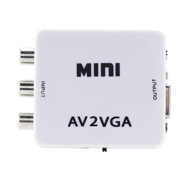 Bộ Set Top Box AV TO VGA Converter TO VGA TV TO Display Device Hộp chuyển đổi Video AV 2VGA