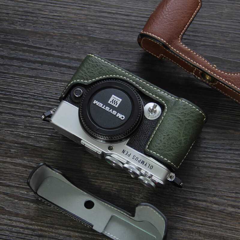 Thích hợp cho túi đựng máy ảnh Olympus E-P7 Vỏ da ep7 Base Half Case Vỏ bảo vệ cổ điển