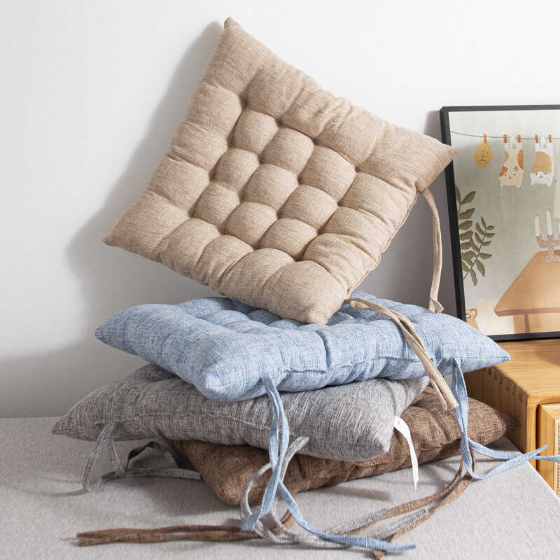 Muji Đệm Sản Phẩm Tốt Đệm Ghế Đơn Giản Màu Trơn Dày Ghế Đệm Văn Phòng Tatami Đệm Phong Cách Nhật Bản