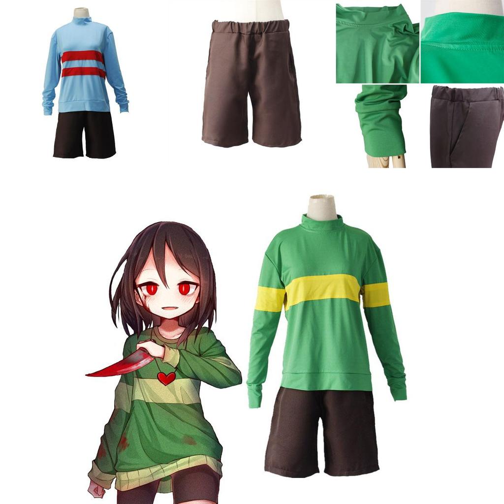 Frisk Tinh Tế Undertale Chara Cosplay Trang Phục Hoàn Hảo Mọi dịp