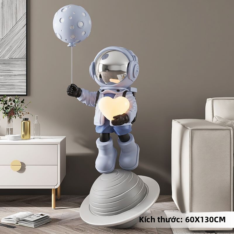 Đồ sàn cây cọ phi hành gia lớn, trang trí phòng khách, tượng người vũ trụ, chuyển nhà, nhà mới