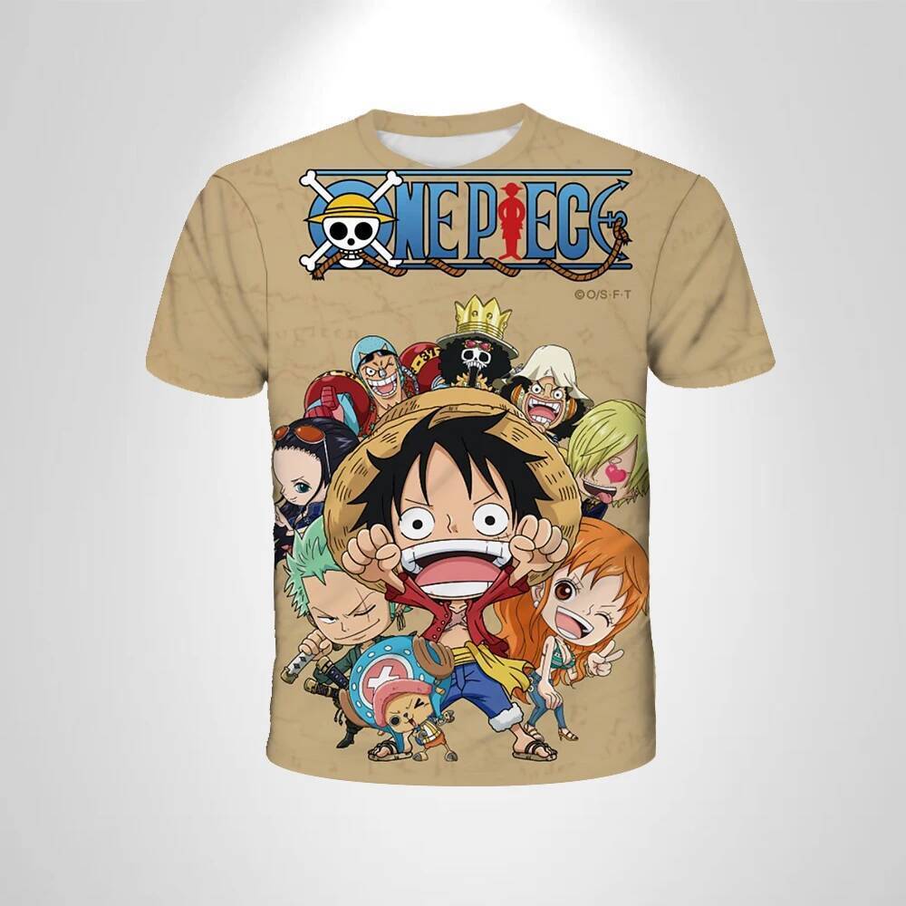 Hoạt Hình Tay Ngắn Cosplay Nam Luffy Anime One Piece Boy Áo Thun Mans Top Boy Rời Nam Quần Áo Áo Áo 