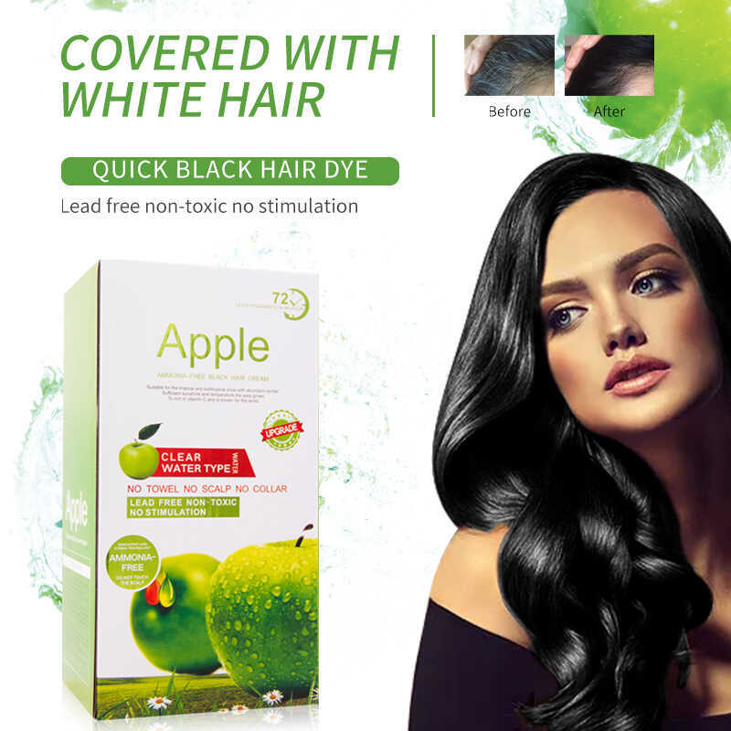 MOKERU Macchino Apple Black Hair Cream Clear Water Hair Dye 1000ml Plant Hair Dye Cream Cross Border