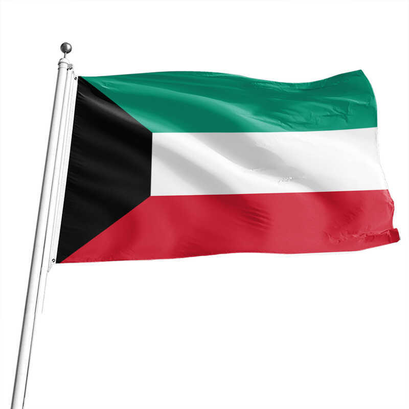 Cờ quốc gia Kuwait Cung cấp cờ ngoại thương Polyester Cung cấp cờ quốc gia