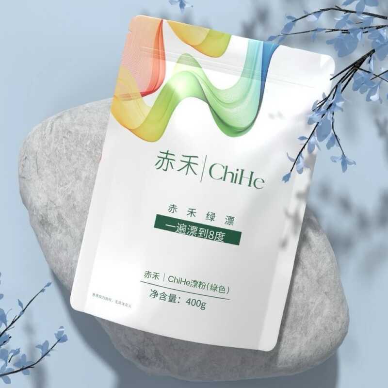 Chi He Green Bleaching Hair Fading Powder Chất tẩy trắng thực vật Kem làm trắng tóc Chất tẩy trắng B