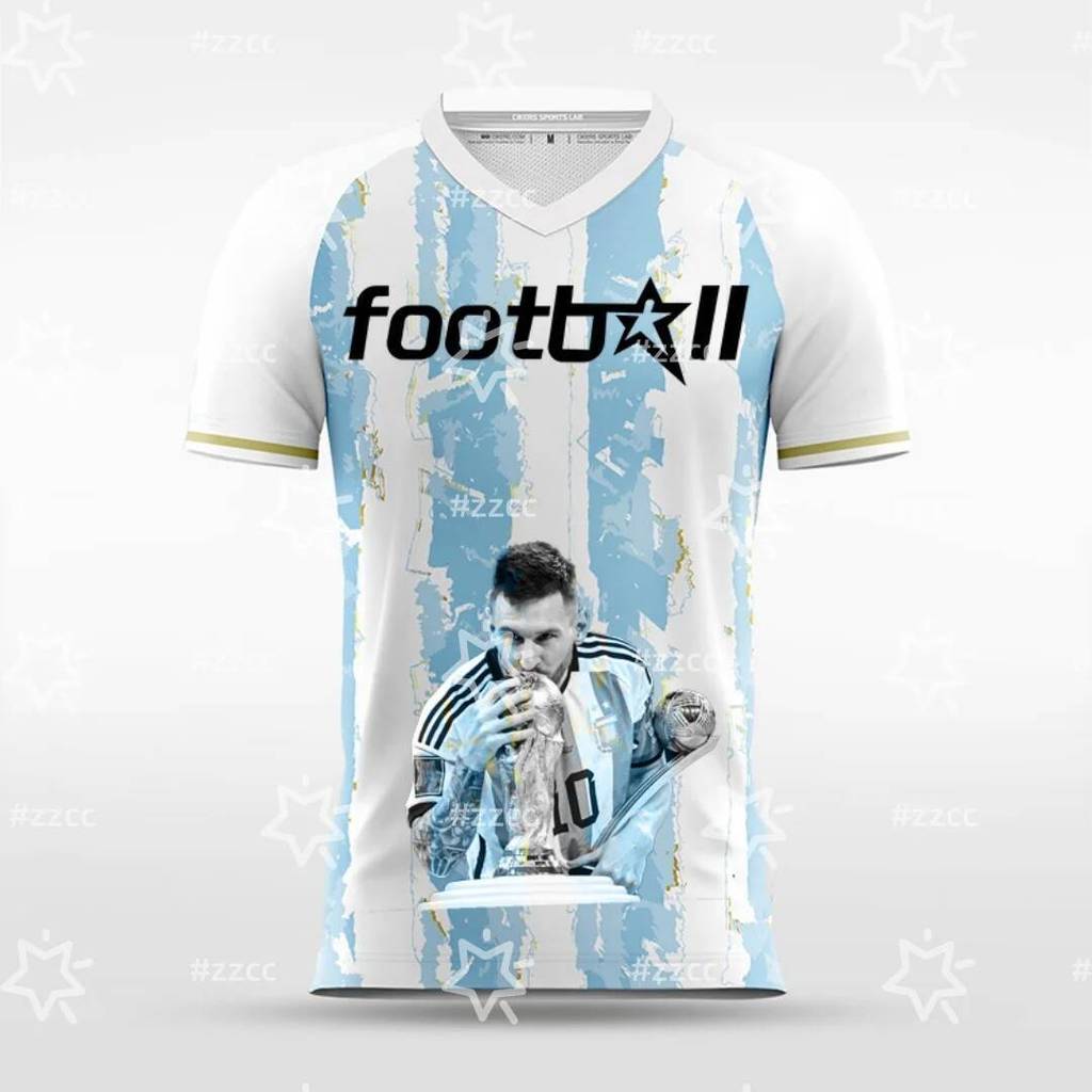 Ao Kỷ Niệm Bóng Đá Messi Fan, Màu sắcArgentina, Khô Nhanh Cho Nam và Trẻ Em