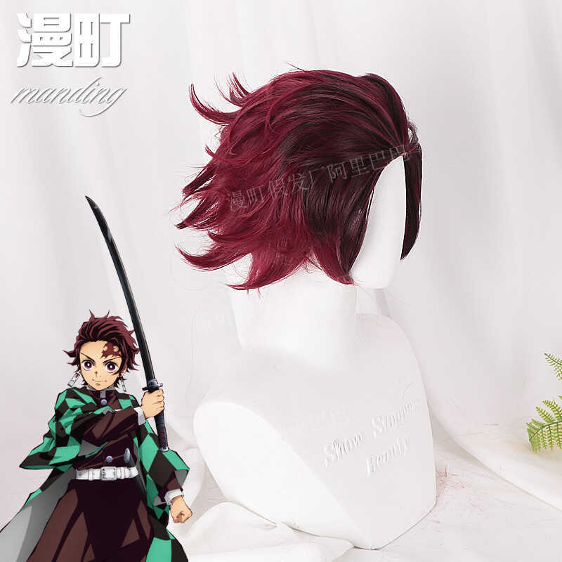 Tóc giả cosplay nhân vật Demon Slayer Tanjiro - Phong cách cổ điển