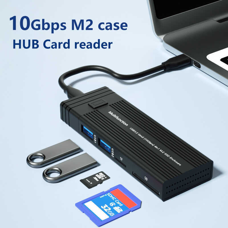 M2 Hộp Di Động Đa Năng HUB USB3.1 Docking Station PCI Solid State nvme / sata Solid Box