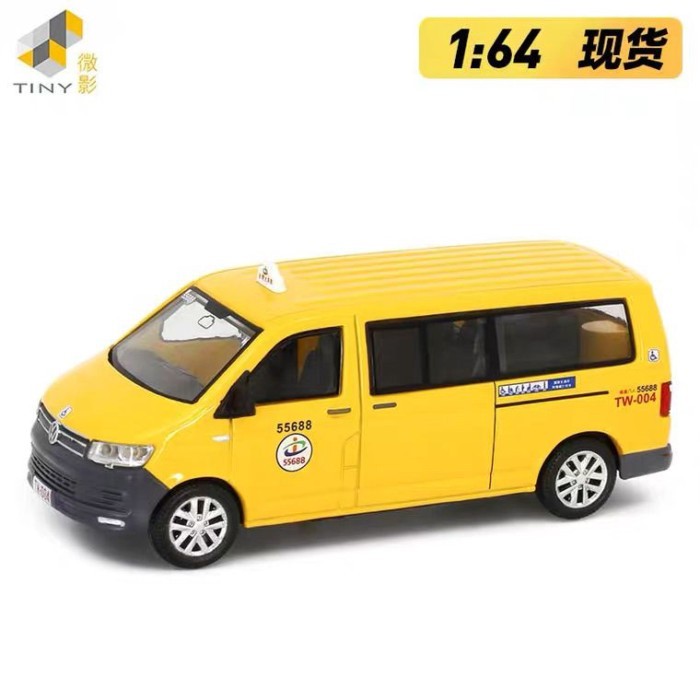 T Tiny Micro Shadow TW28 Volkswagen Volkswagen Volkswagen T6 Vận Chuyển Taxi Đài Loan 1: 64 Hợp Kim 