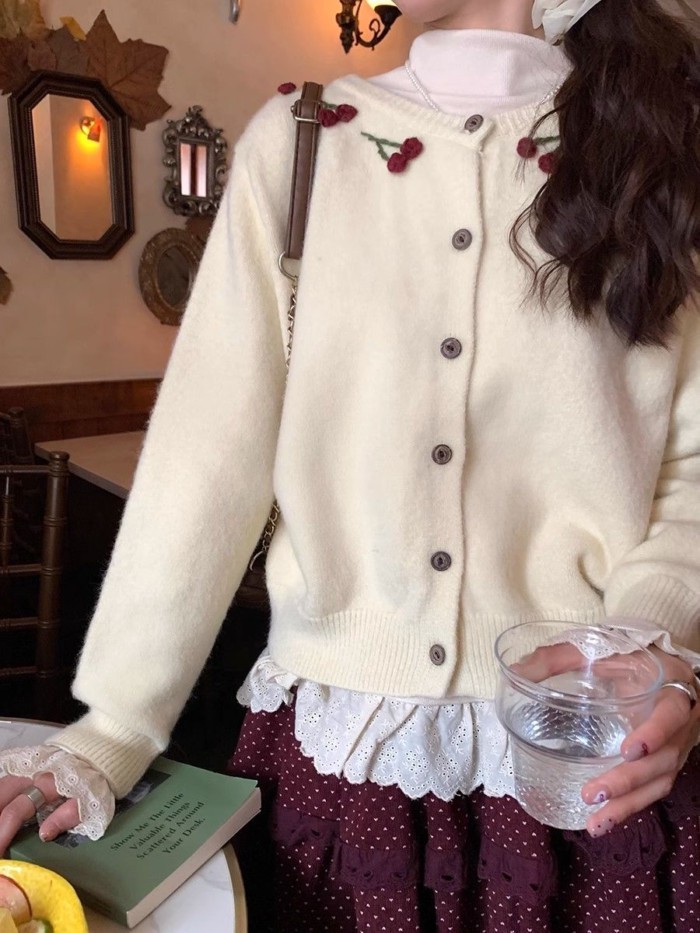 Tinh khiết mong muốn ren bên trong đáy áo sơ mi nữ Đức nhung mỏng dài tay nửa cao cổ hàng đầu hợp t | BigBuy360 - bigbuy360.vn