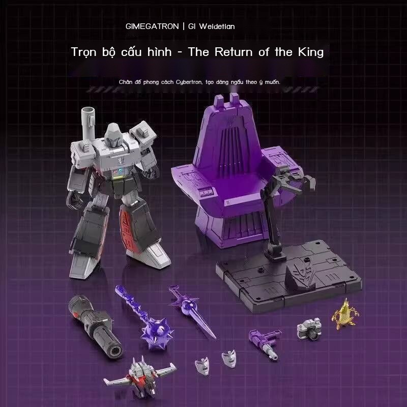 [ HOT Sale ] Mô hình đồ chơi lắp ráp Brooke Transformers Legendary Edition G1 Megatron Super Movabl