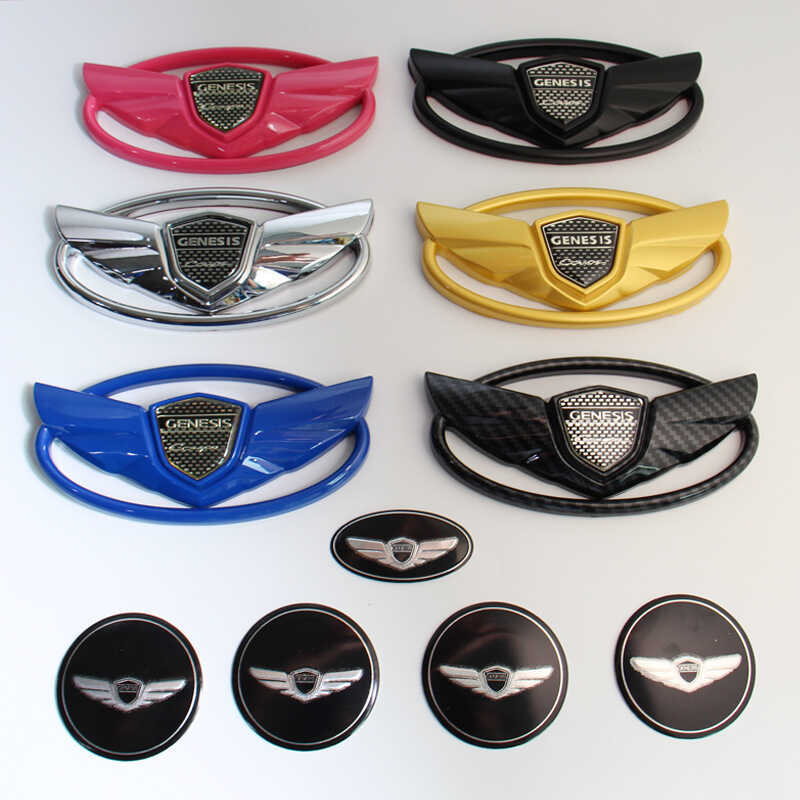 Thích hợp cho Hyundai Law Ensi Cool School Car Logo Bộ 7 món Miếng Dán Xe Sửa Đổi Màu Đen Mát Trường