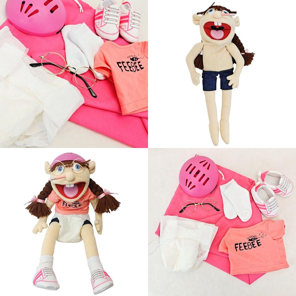 Hồng Ngộ nghĩnh Feebee Jeff Sister Con Rối Đồ Chơi Cho Trí Tưởng Tượng Sáng Tạo Và Chơi
