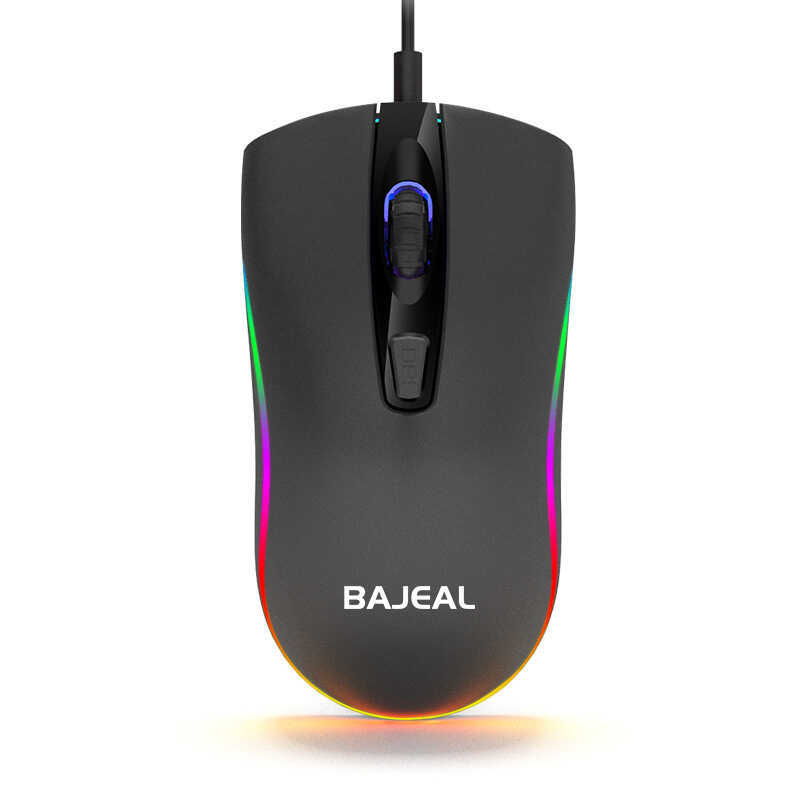 BAJEAL D1 Chuột chơi game có dây 4D Chuột chơi game Máy tính xách tay Chuột USB