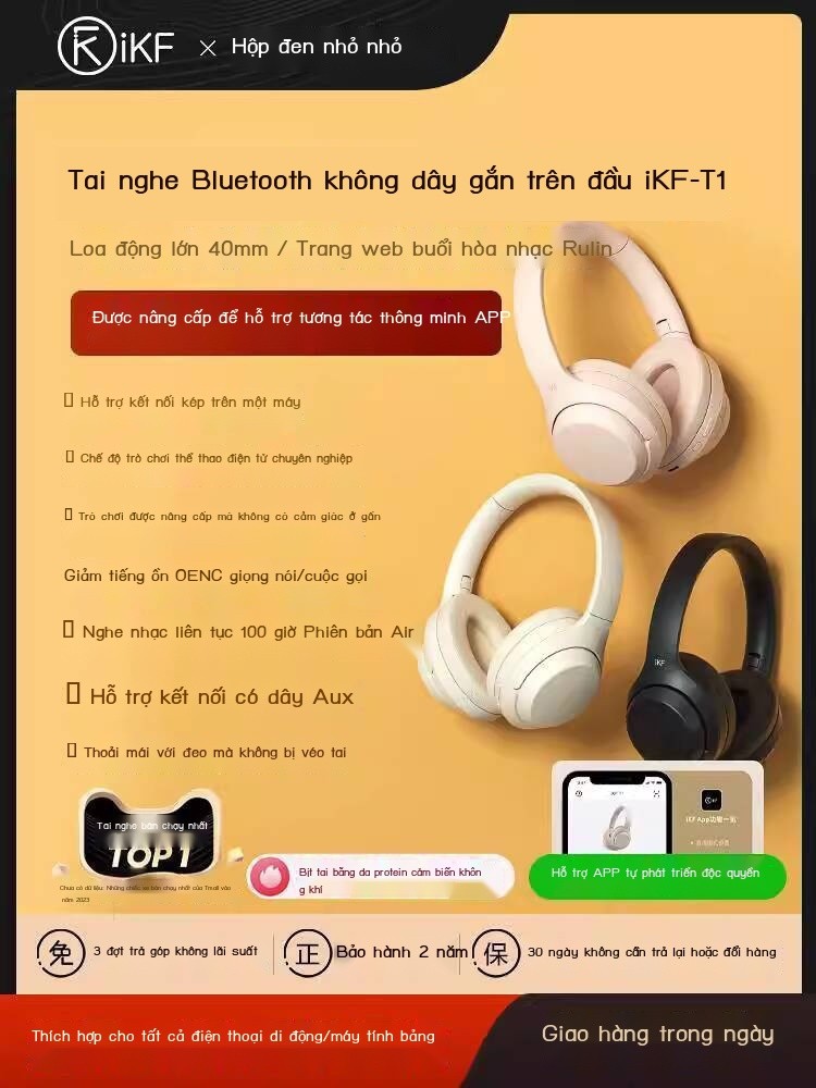 [Đa Năng] Tai Bluetooth IKF T1iKF T1, không mới, tai nghe chơi game khử tiếng ồn, có dây với mic si