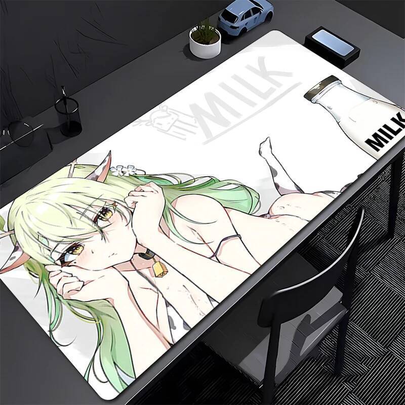 Miếng Lót Chuột Laptop Hoạt Hình Sữa Mở Rộng Bàn Phím Miếng Lót PC Phụ Kiện Chơi Game Hololive Để Bà