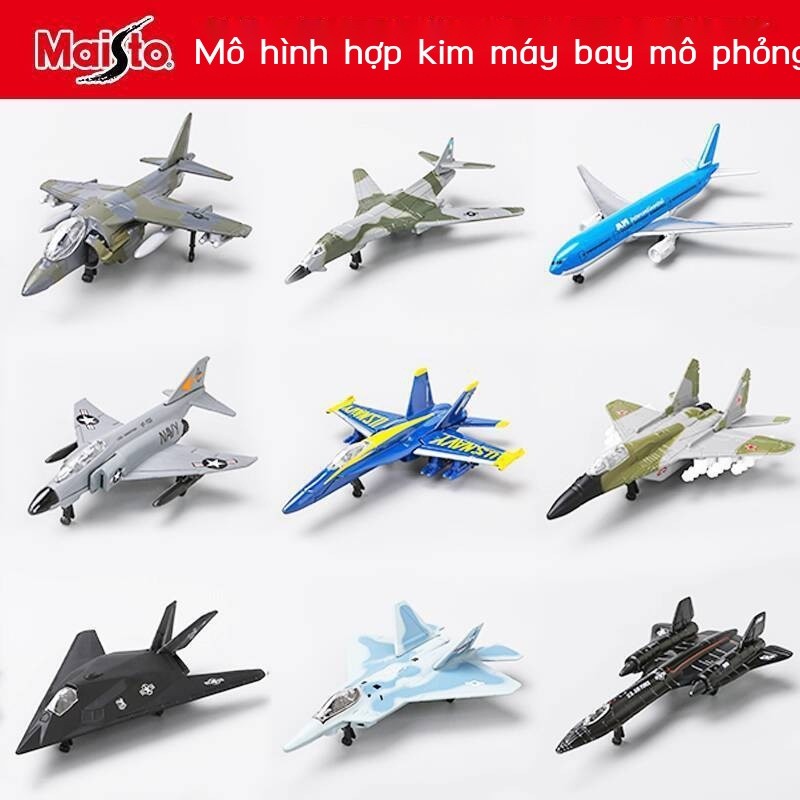 Mô hợp kim chính hãng, đồ chơi phỏng Boeing F22 Raptor, quân sự, mô hình máy bay chở khách