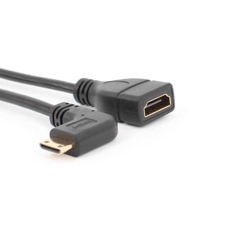 MINI Left Bend 90 Độ Sang HDMI Nữ Cáp HDMI c 90 Độ Khuỷu Tay HD Cáp xindianY