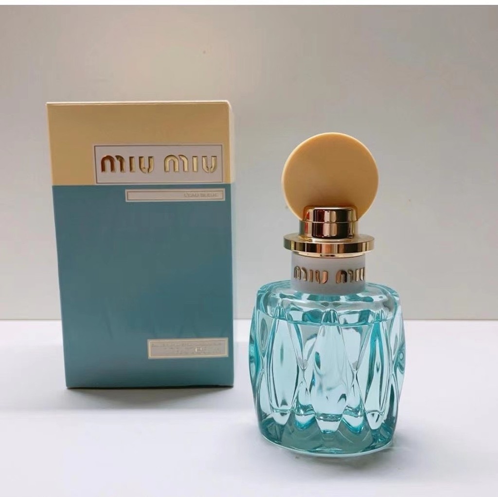 Ưu tiên❤  43miumiu Miao Miu Nước Hoa Miao Miu Cùng Tên Nữ Trong Suốt Màu Xanh Vàng Nắp 100ml Hương T