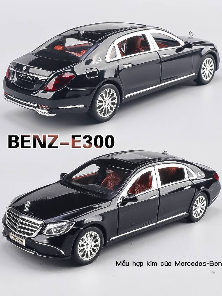 [Hàng có sẵn/Ảnh thật] 1:24 Mô hình Mercedes-Benz E300 hợp kim mô phỏng BBA Sedan trang trí quà tặn