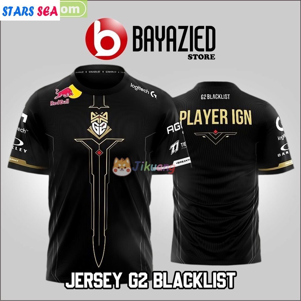 GAME LOL G2 BLACKLIST JERSEY mới 【 Tên & Số tùy chỉnh miễn phí 】

