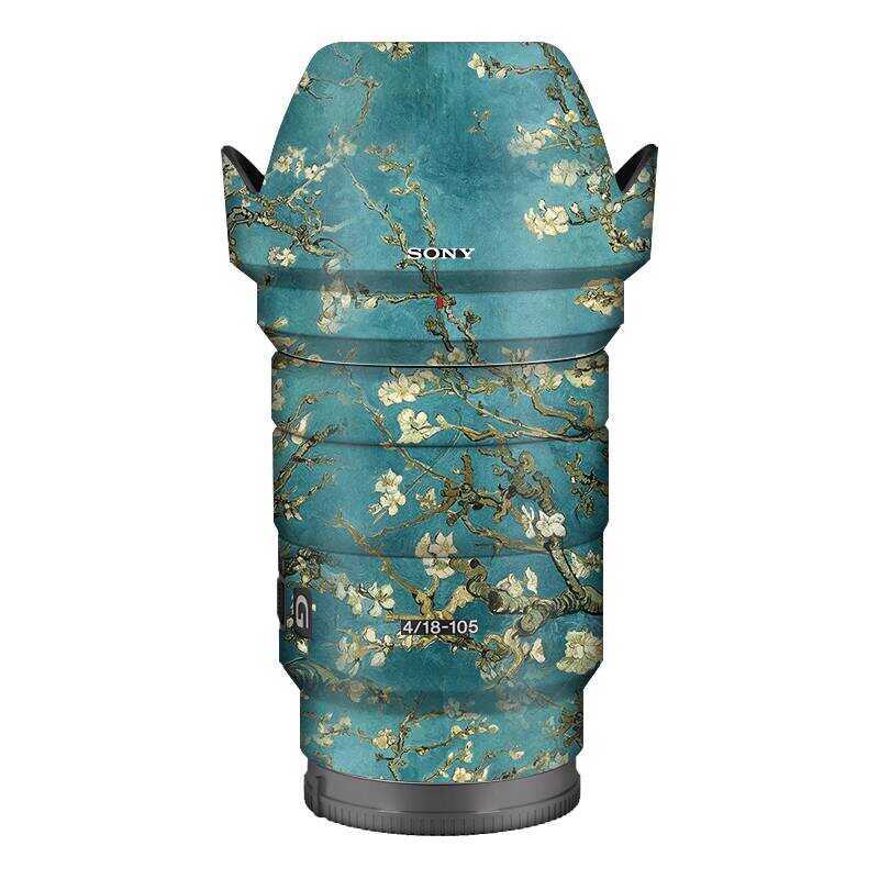 Thích hợp cho Nhãn dán ống kính Sony FE18-105 F4 18-105 Phim ống kính Phim bảo vệ sợi Carbon mờ