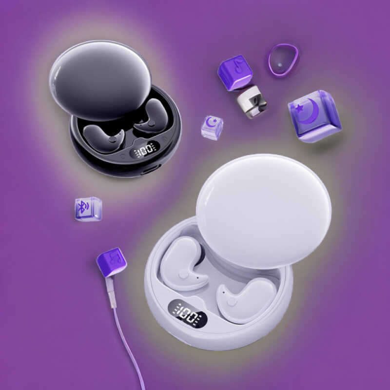 Tai nghe Bluetooth Y36 2024 Tai nghe ngủ Màn hình kỹ thuật số Stereo Hai tai Bluetooth 5.3