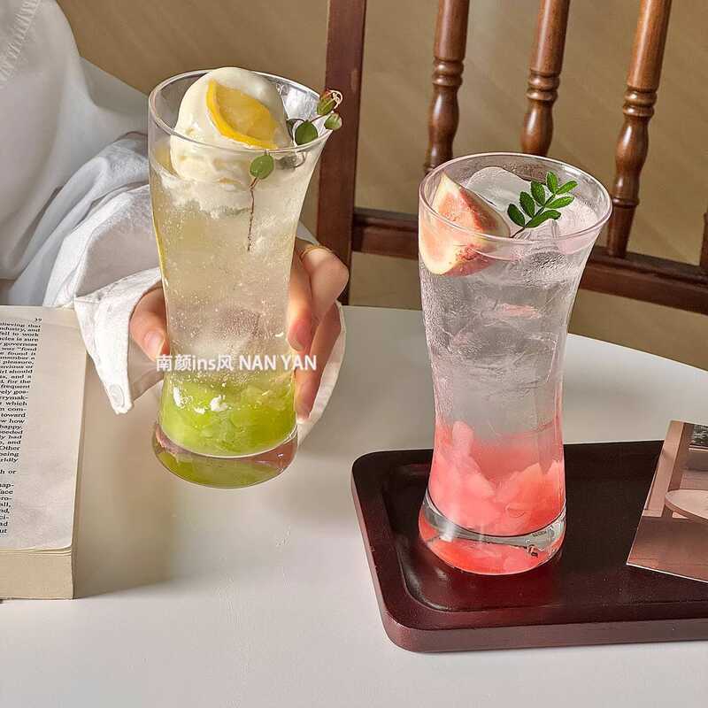 Ins Wave Glass Iced Coffee Glass Hyperbo Glass Cocktail Glass Mochito Glass Juice Glass Glass Glass 