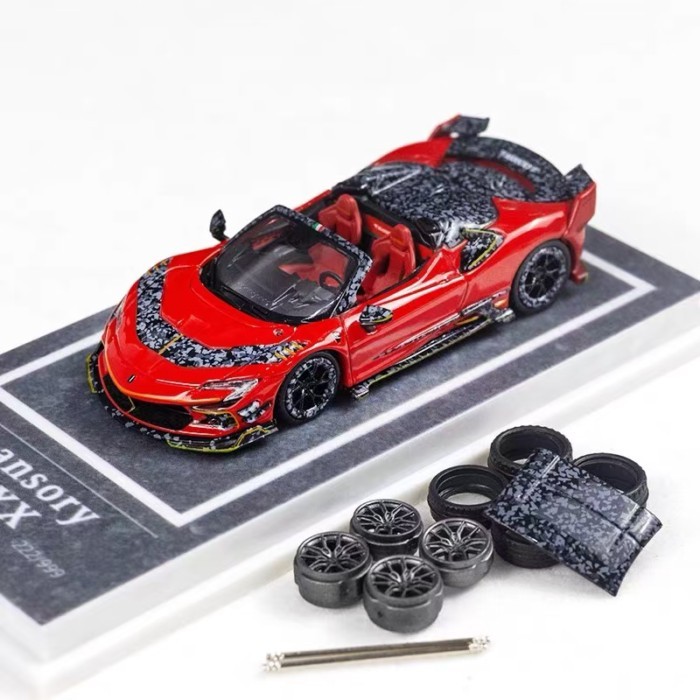 LMLF 1 64 Ferrari Modified Convertible Supercar Model Mansory Ferrari F9XX Đỏ