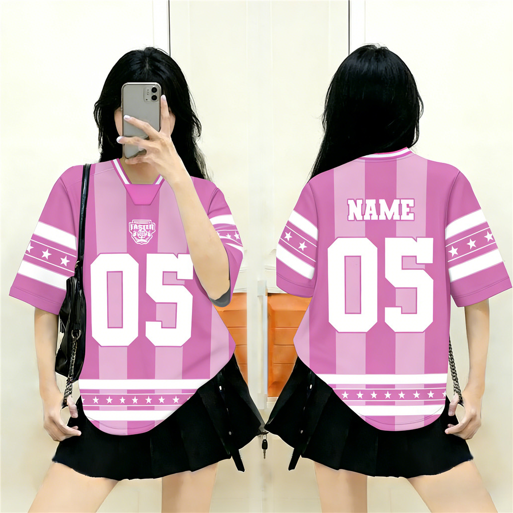 Jersey Tùy Chỉnh Tên Và Số Jersey Đen Hồng / Jersey Vintage / COQUETTE RIBBON / Jersey Oversize