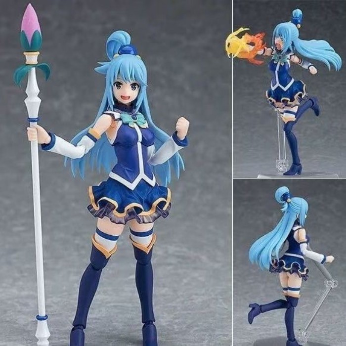 Konosuba Aqua Figma Nhân Vật Hành Động Nữ Thần Nước Kèm Phụ Kiện Anime Hàng Hóa