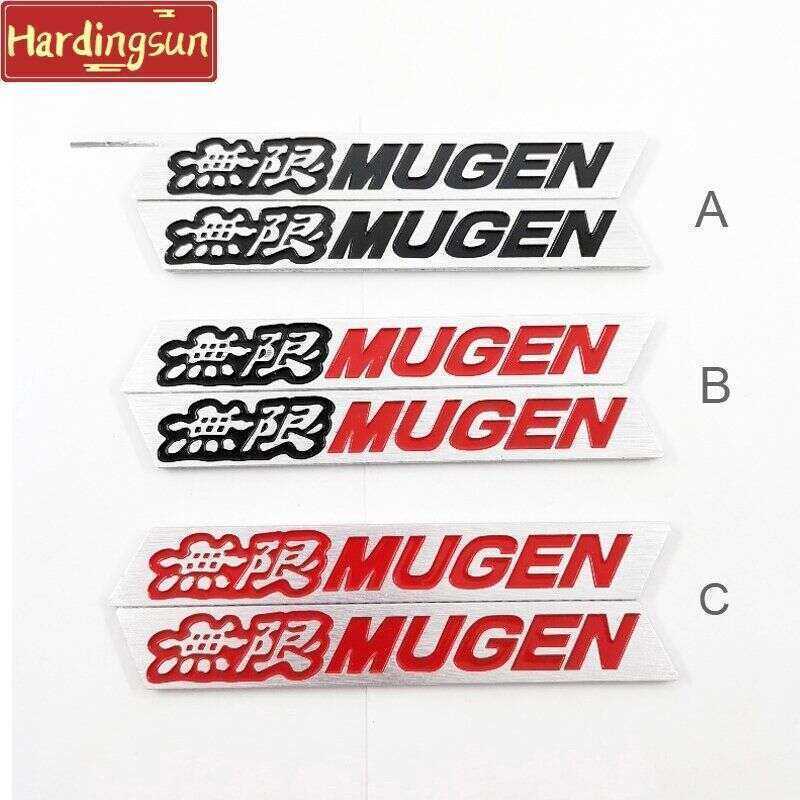 Hardingsun 1 Kim Loại MUGEN Logo Xe Bên Fender spoiler Biểu Tượng Huy Hiệu Miếng Dán Decal Cho Xe Ho