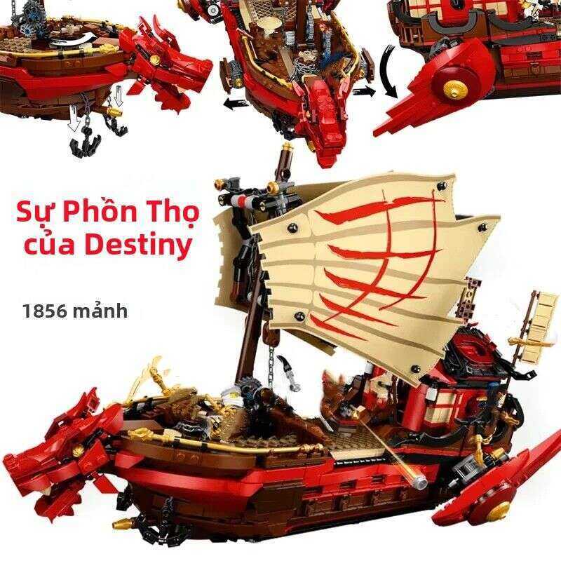 [LEGO] Bộ Đồ Chơi Ráp Mô Hình Tàu Ninja Series Destiny's Dragon Bounty Season 1 Dành Cho Trẻ Em, Quà